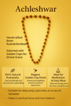 Achleshwar 8mm Rudraksha Mala with Golden Caps