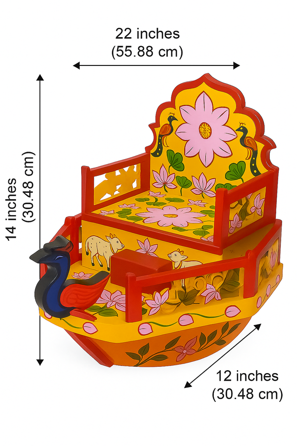 Traditional Singhassan Boat for Bal Gopal