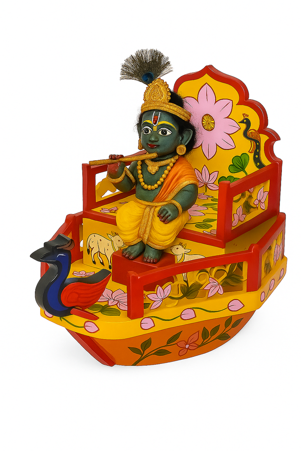 Traditional Singhassan Boat for Bal Gopal