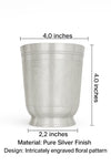 Premium Shine Brass Glass Silver (Box Packing) - Achleshwar