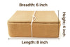 Jute idol cradle box, light tan; dimensions shown: 8x6 in