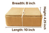 Jute idol cradle box, light tan; dimensions shown: 10x8 in