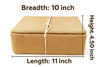 Jute idol cradle box, light tan; dimensions shown: 11x10 in