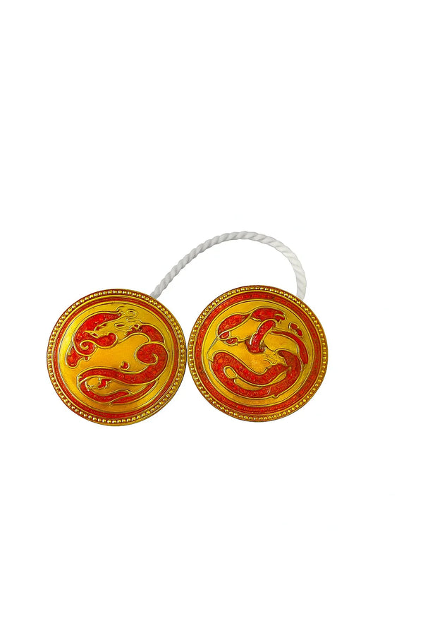 Manjeera Toy for Laddu Gopal | Small Divine Instrument for Krishna Idol | Miniature Pooja Accessory for Bal Gopal (1 Pair) - Achleshwar