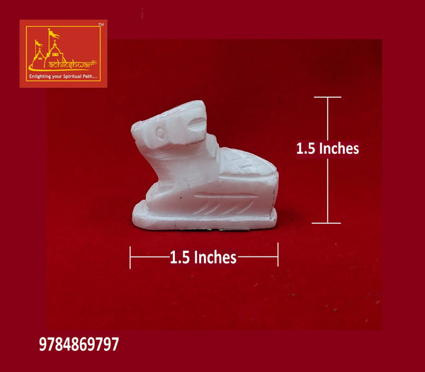 Nandi White Marble 1.5 Inch - Achleshwar