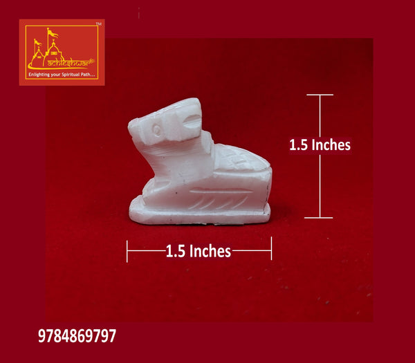 White Marble Shivling with Nandi