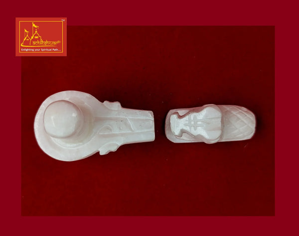 White Marble Shivling with Nandi - Achleshwar