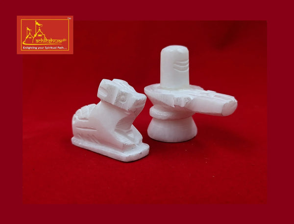 White Marble Shivling & Nandi - Achleshwar