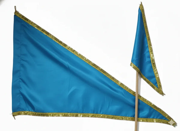 Blue Colour Flag/Jhanda/dhwaj for Religious Purpose - Achleshwar