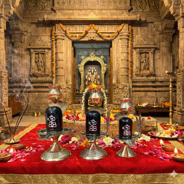Shivling Set with Lota for Puja, Abhishek & Mandir Worship - Achleshwar