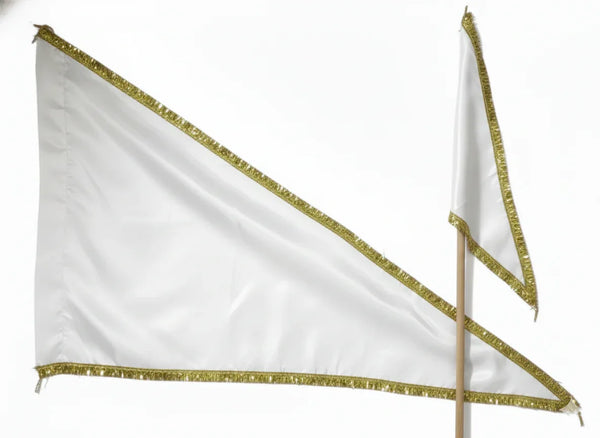 White Colour Religious Flag / Jhanda / Dhwaj for Puja, Mandir & Spiritual Rituals - Achleshwar