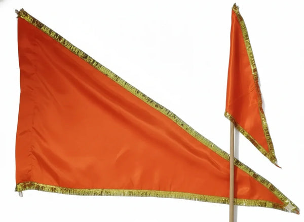 Orange Triangle Flag (Jhanda / Dhwaj) - Achleshwar
