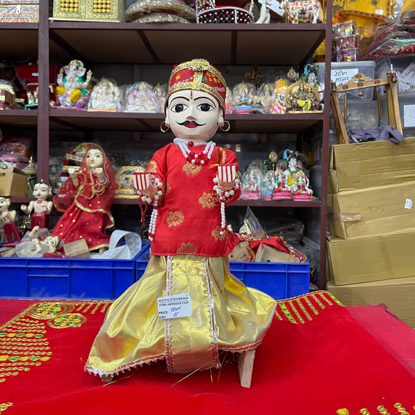 Royal 16 Inch Ishar Ji & Gangour Mata Idol Set | Traditional Rajasthani Gangaur Murti - Achleshwar