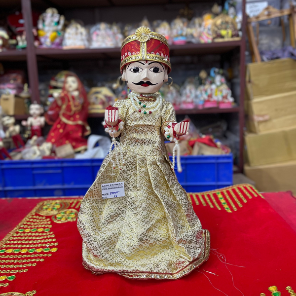 Ishar Ji & Gangour Mata Idol Set | Traditional Rajasthani Gangaur Murti for Pooja 16 Inch - Achleshwar - Achleshwar