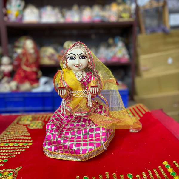 Special Face Designed Isar Gangaur Idol Set | 12 inch Premium Rajasthani Ishar Ji & Gawra Ji Murti - Achleshwar