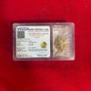 Rudraksha bead in clear box with VEGGAGems identification label
