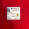 Rudraksha bead with VEGGAGems testing label on certificate card