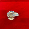 Mercury shivling idol with ring of small studs and side arm protrusion