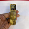 Wooden prayer beads counter in hand, showing LCD beads counter display and reset button