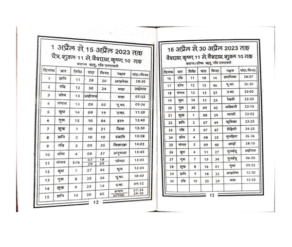 Achleshwar 2025 Pocket Panchang