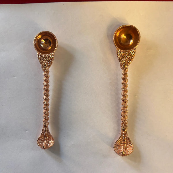 Copper Anchmani Charnamrit Spoon for pooja - Achleshwar