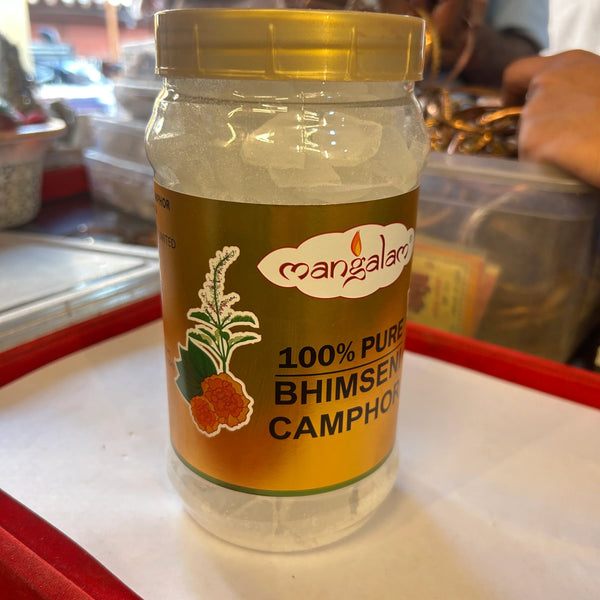 Mangalam Bhimseni Camphor 500g Jar | 100% Pure Natural Kapoor for Pooja, Havan & Aarti - Achleshwar