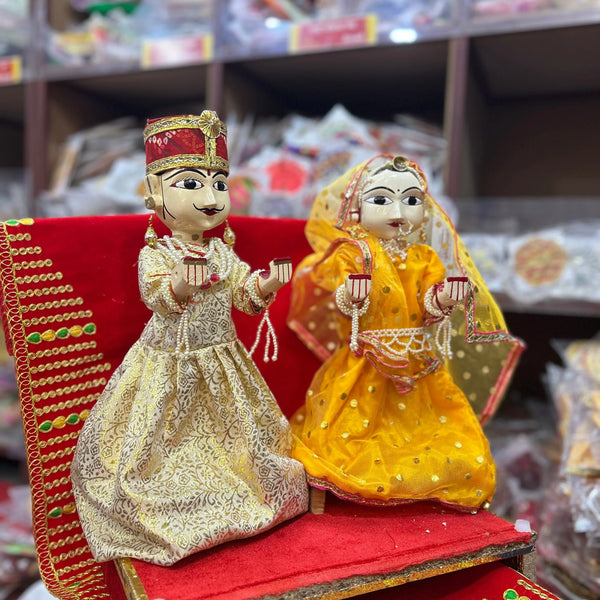 Wooden Handmade Isar Gangaur Set | Isar Gangaur Idol Set (16 Inches) - Achleshwar - Achleshwar