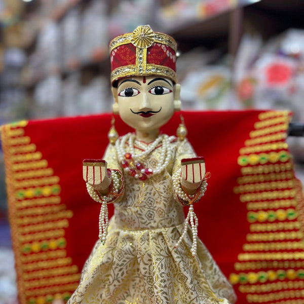Wooden Handmade Isar Gangaur Set | Isar Gangaur Idol Set (16 Inches) - Achleshwar - Achleshwar