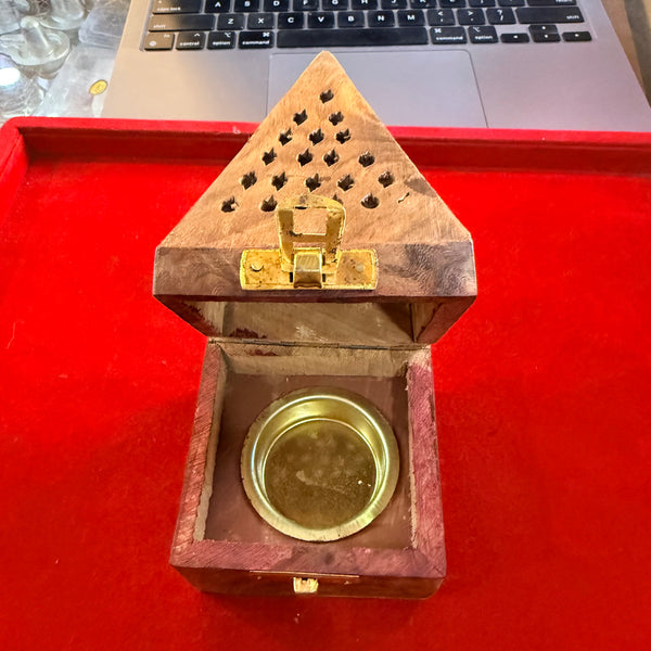 Wooden Dhoop Dani Stand for Pooja – Incense & Dhoop Holder - Achleshwar