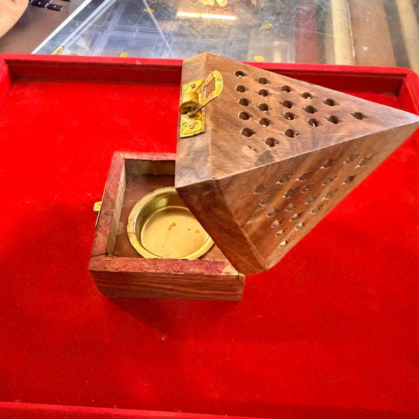 Wooden Dhoop Dani Stand for Pooja – Incense & Dhoop Holder - Achleshwar