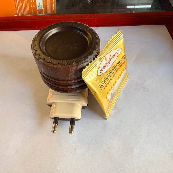 Achleshwar Wooden Kapoor Dani Night Camphor Diffuser Dhoop Dani