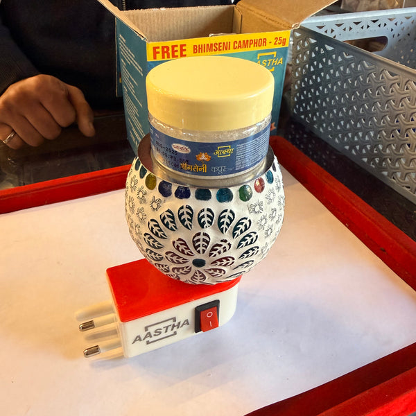 Achleshwar Electric Camphor Diffuser Burner Kapoor dani with Switch On/Off Button for Heating