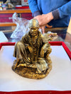 Resin Sai Baba Idol Ashirwad Murti for Pooja | Blessing Statue for Home Mandir, Office & Gift - Achleshwar
