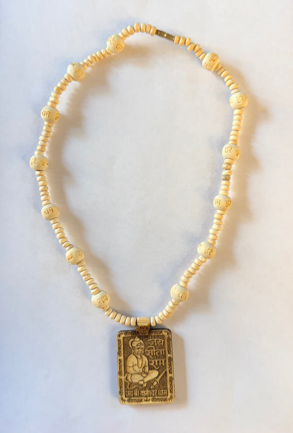 Achleshwar Tulsi Mala with White Hanuman Pendant for Bhakti, Japa & Daily Wear