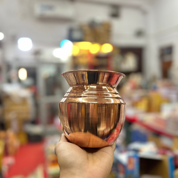 Achleshwar Premium Pure Copper Pooja Lota | Tamra Kalash