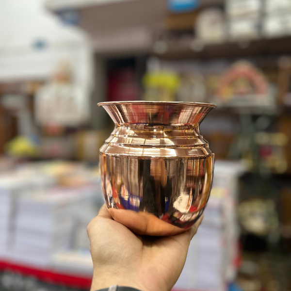 Premium Pure Copper Pooja Lota | Tamra Kalash - Achleshwar