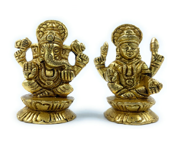 Laxmi Ganesh Lotus Base Sitting
