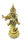 Ashtadhatu Krishna idol Holding Flute