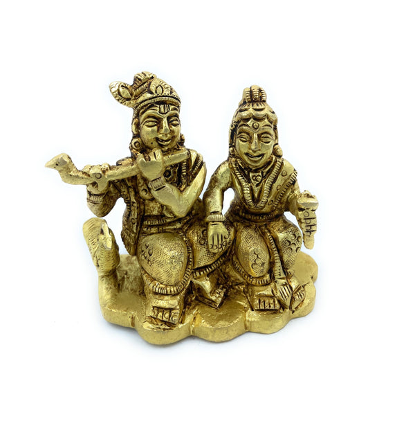 Ashtadhatu Radha Krishna with Peacock