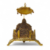 Achleshwar Laddu Gopal Handcrafted Singhasan in Antique Gold Finish
