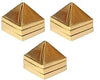 Golden Three Layer Vastu Metal Pyramid (3 Pcs) for Vastu and Feng Shui. - Achleshwar