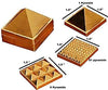 Golden Three Layer Vastu Metal Pyramid (4 Pcs) for Vastu and Feng Shui.