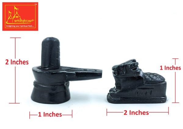 Black Marble Shivling with Nandi