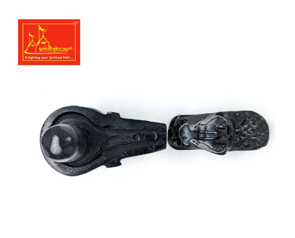 Black Marble Shivling with Nandi - Achleshwar