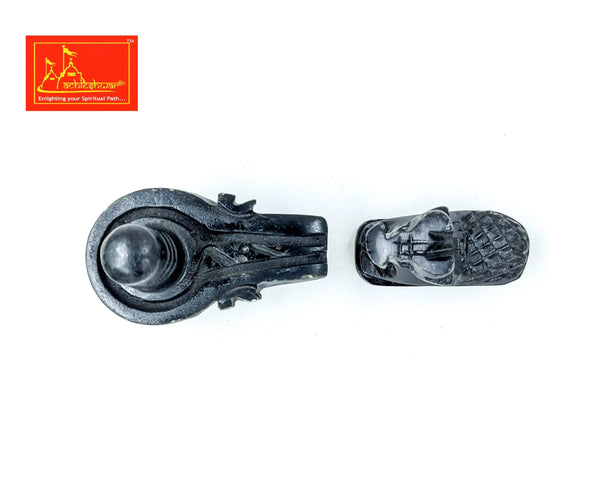 Shivling & Nandi Black Marble 2.5 inches - Achleshwar