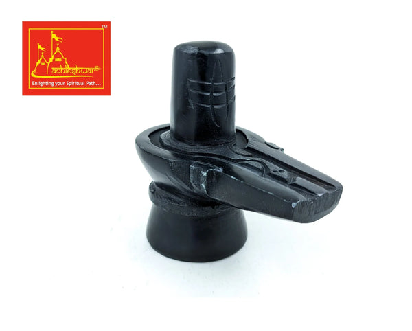Black Nandi & Shivling Marble 4 inches - Achleshwar
