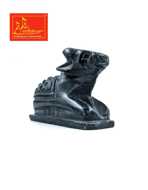 Black Nandi & Shivling Marble 4 inches - Achleshwar