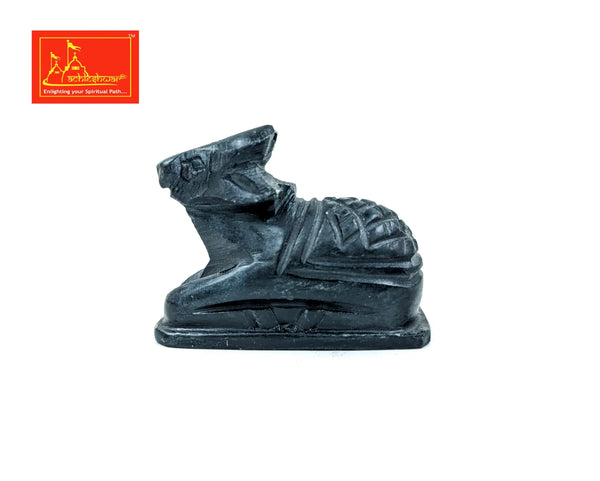 Black Nandi & Shivling Marble 4 inches - Achleshwar