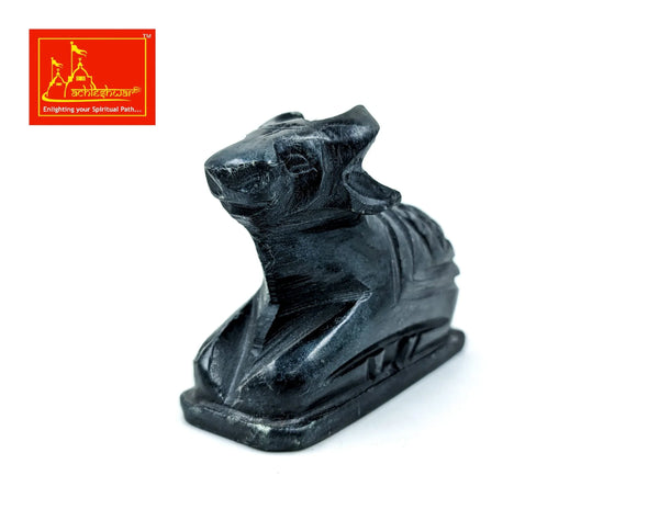 Black Nandi & Shivling Marble 4 inches - Achleshwar