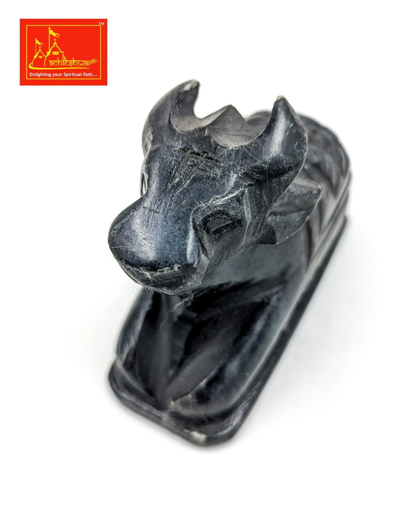 Black Nandi & Shivling Marble 4 inches - Achleshwar